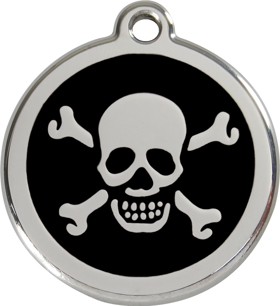 1xbbm, 9330725003699, Image - Red Dingo Dog Collar Tag Skull Design Black (1500x1500), Png Download