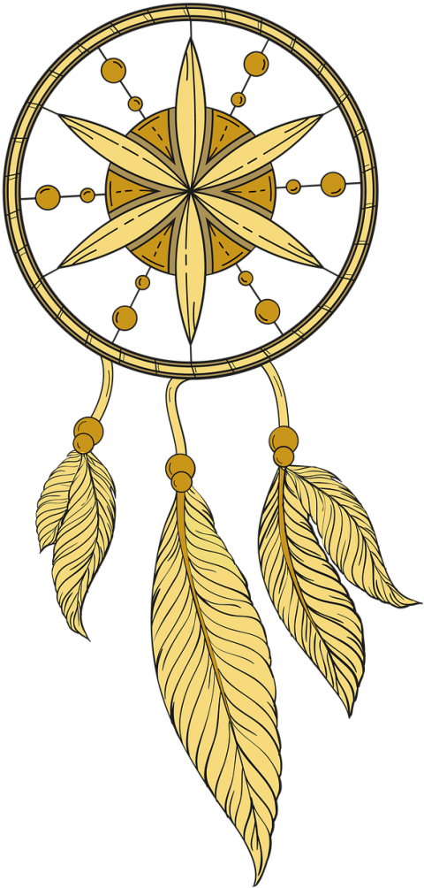 Dream Jewelry,spiritual, - Dream Catcher Drawing Simple (500x1050), Png Download