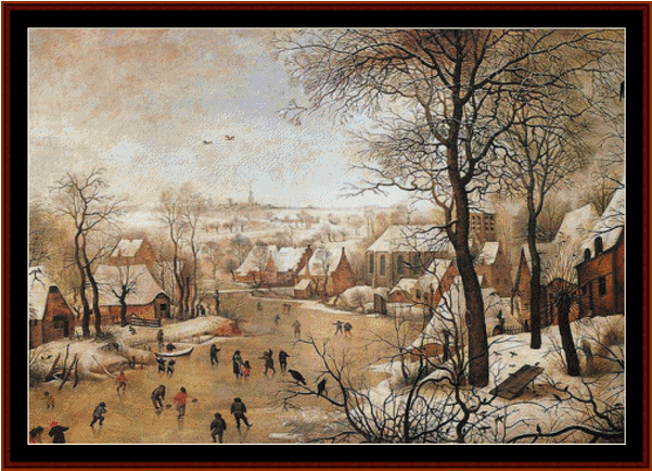 Bruegel Cross Stitch Pattern By Cross Stitch Collectibles - Giclee Painting: Brueghel The Younger's Art Print: (600x600), Png Download