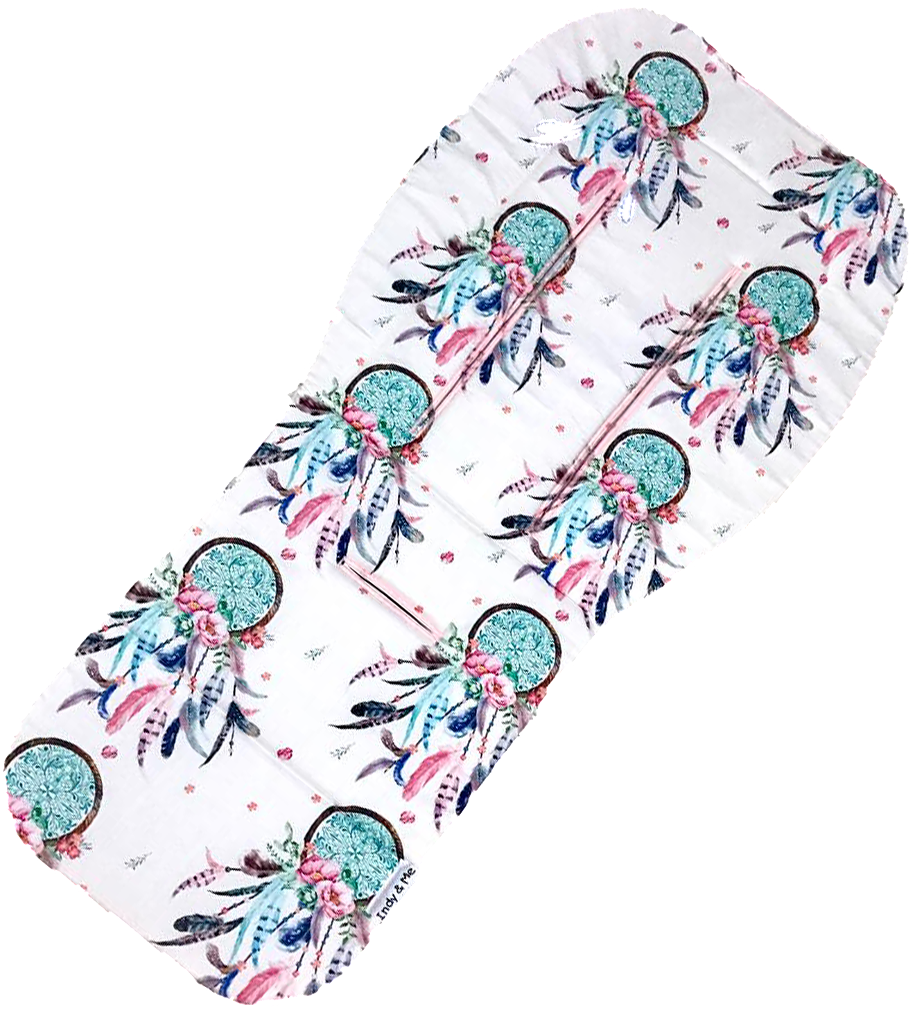 Floral Dream Catcher - Cats Fabric - 42"x72" Dream Big Quote - Pink & (1500x1500), Png Download