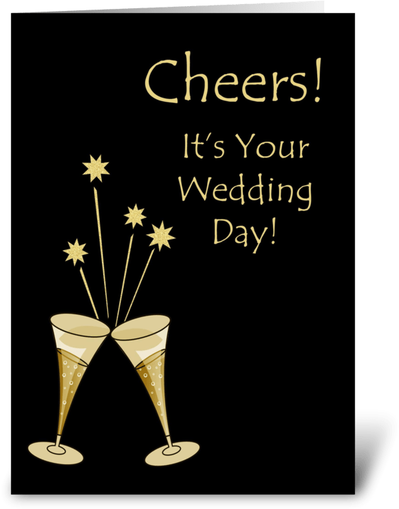 Champagne Toast Wedding Congratulations Greeting Card - Fun Hearts Valentines Red Gift Stickers (700x792), Png Download