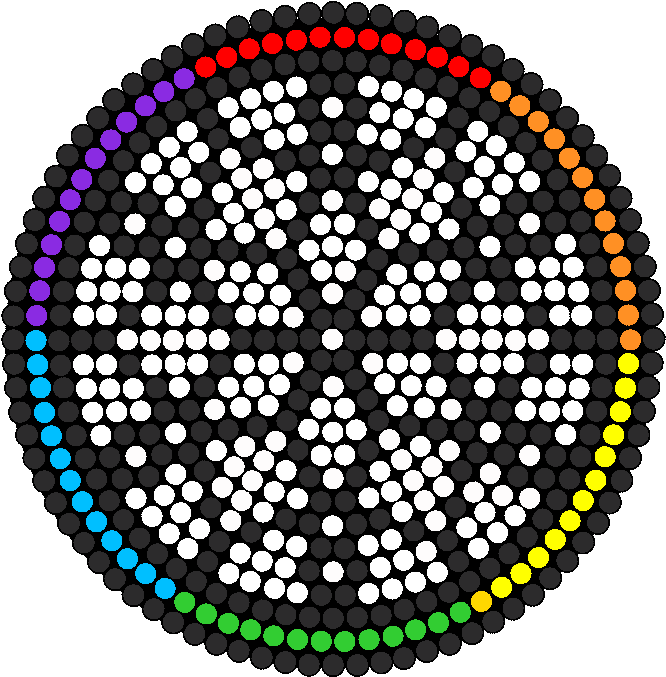 Circle Dream Catcher Perler Bead Pattern / Bead Sprite - Easy Pixel Art Dreamcatcher (728x733), Png Download