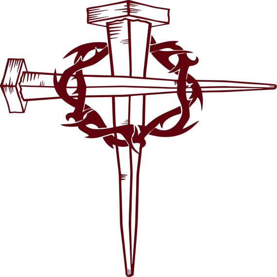 Christian Cross Download Transparent Png Image - Crown Of Thorns Cross (570x570), Png Download