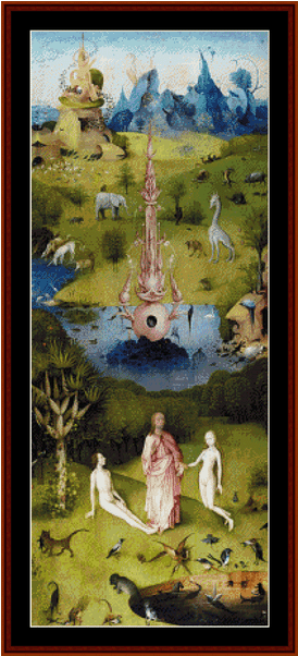 Garden Of Earthly Delights - Bosch Garden Of Earthly Delights (600x601), Png Download