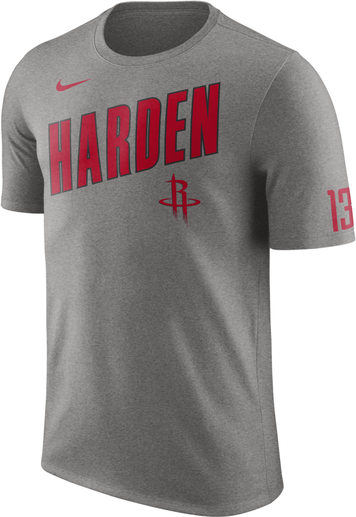 Men's Houston Rockets Nike James Harden Slanted Name - Houston Rockets Training Shirt (1024x1024), Png Download