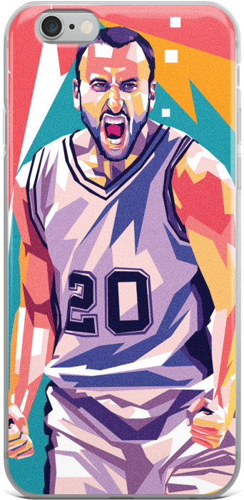Manu Ginobili Pop Art Iphone Case - Manu Ginobili Iphone 7 Case (1000x1000), Png Download