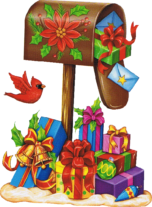 Christmas Mailbox Clip Art - Christmas Mailbox Clipart (500x678), Png Download