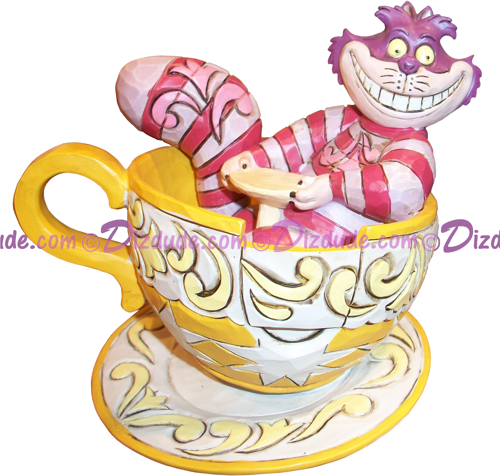 Disney Traditions ~ Cheshire Cat In "mad Tea Party" - Cheshire Cat Disney Tradition Teacup (1600x1581), Png Download
