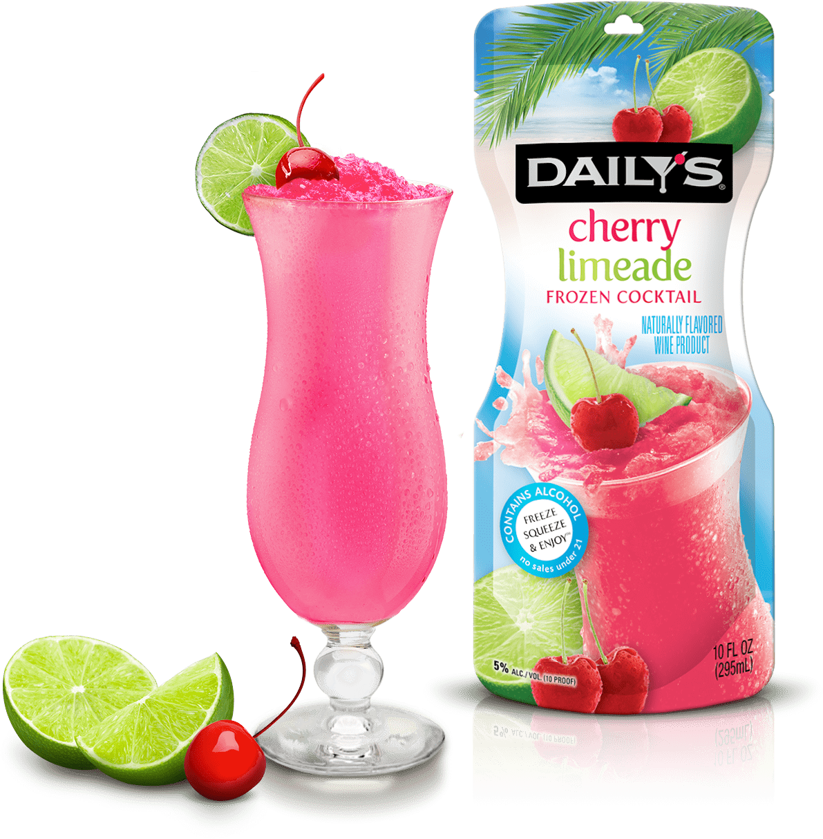 Download Cherry Limeade Daily's Frozen Pouches PNG Image with No Background