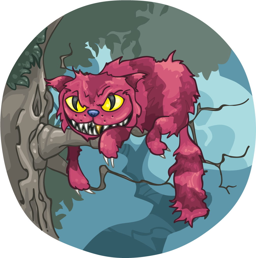 Cheshire Cat - Cartoon (1024x1024), Png Download