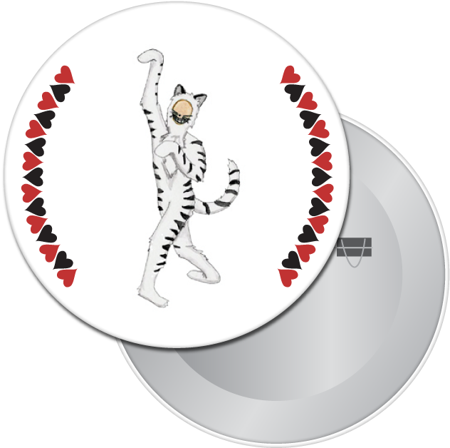 Cheshire Cat Button / Magnet - Ballet (720x720), Png Download