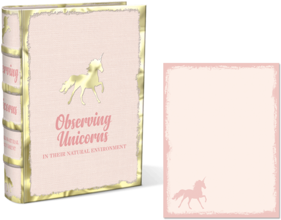Observing Unicorns Book Box Note Paper - Deer (600x600), Png Download