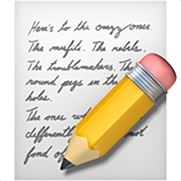 Credit - Apple - Writing (750x750), Png Download