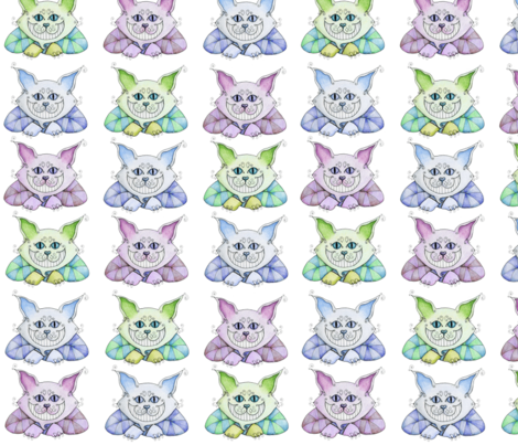 Cheshire Cat Fabric By 13blackcatsdesigns On Spoonflower - Cheshire Cat Bag, Adult Unisex, Natural And Navy (470x403), Png Download