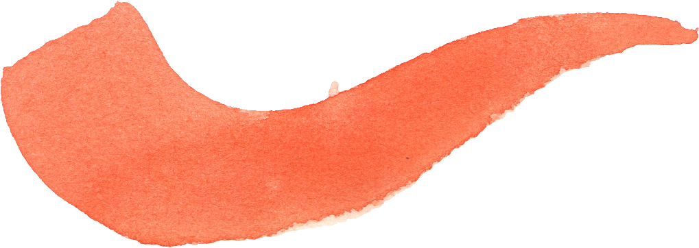 Free Download - Orange Watercolour Brush Stroke (1019x362), Png Download