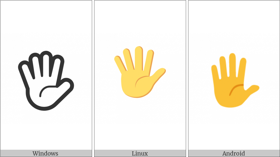 Raised Hand With Fingers Splayed On Various Operating - Hand (1200x675), Png Download