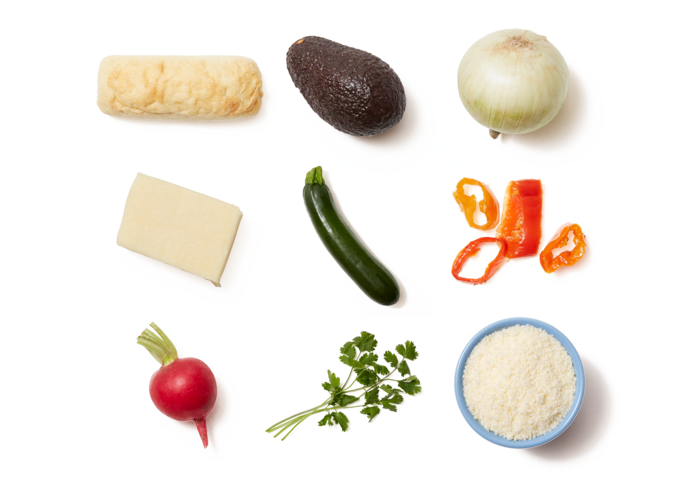 Spicy Poblano Pepper & Cheese Tortas With Summer Squash - Natural Foods (700x477), Png Download