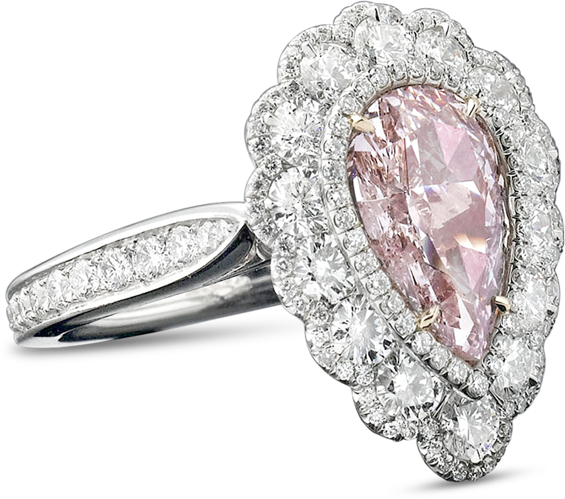 Fancy Pink Diamond Ring, - Engagement Ring (2500x2000), Png Download