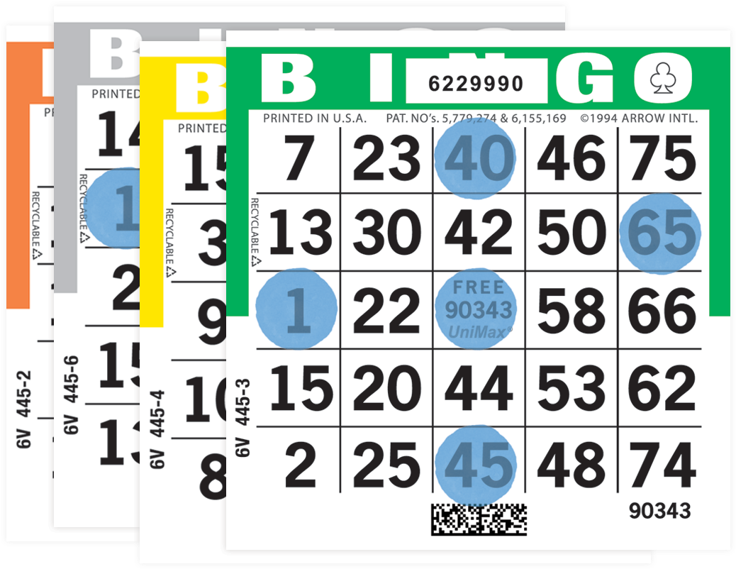 Unimax Player Preferred Bingo Paper - Circle (1100x830), Png Download