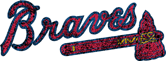 Atlanta Braves 1990-presnet Primary Logo Distressed - Atlanta Braves (822x1086), Png Download