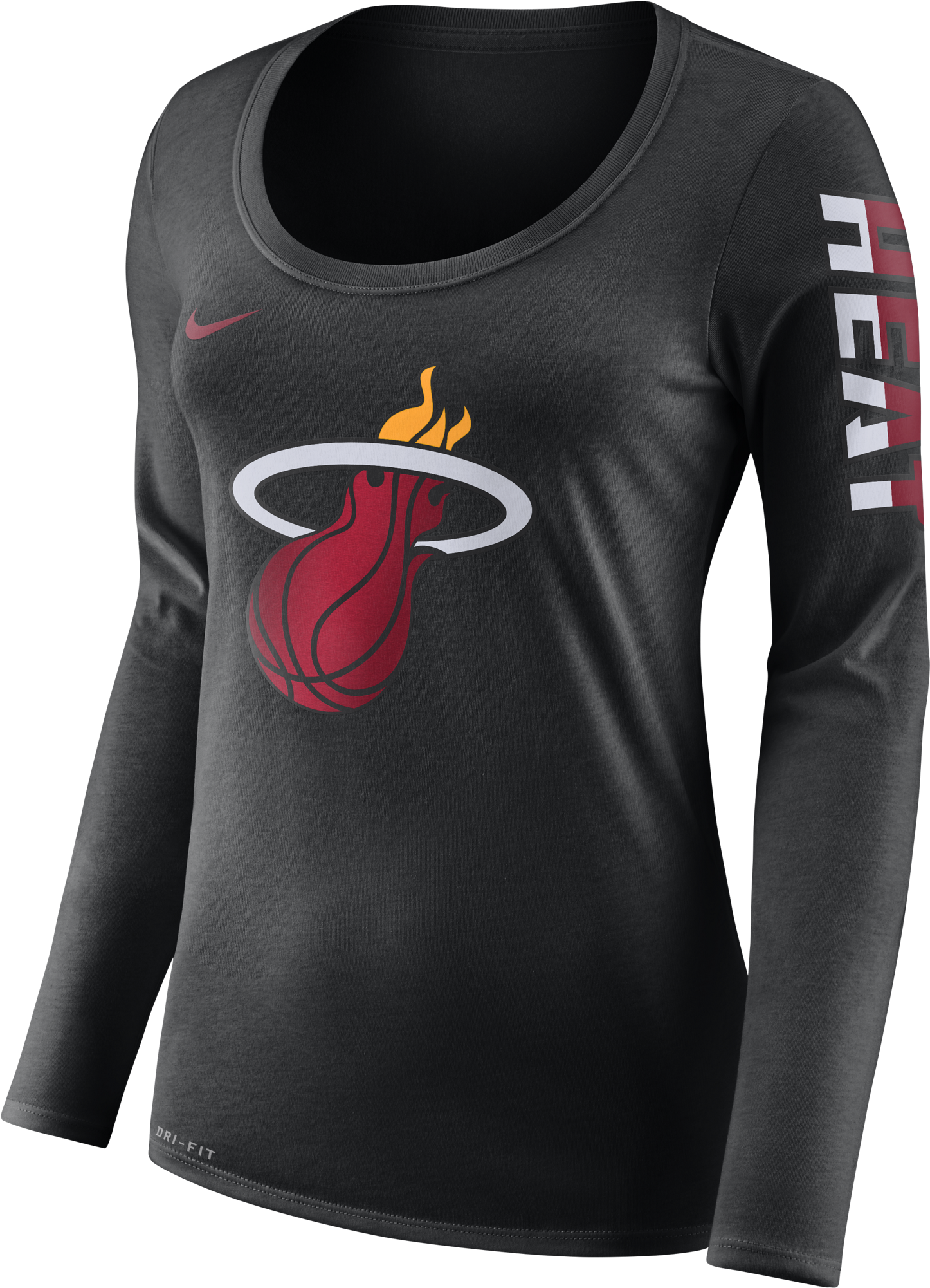 Nike Miami Heat Ladies Long Sleeve Logo Tee - Miami Heat (2222x2222), Png Download