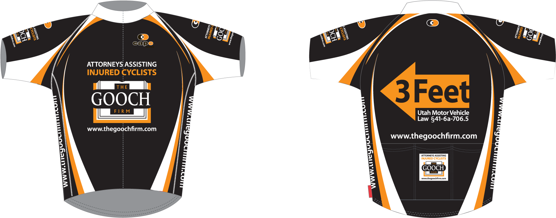 Gooch Firm Cycling Jersey - Team (2004x894), Png Download