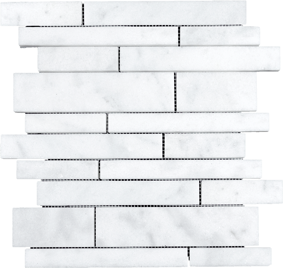 Bianco Perla Marble Random Strips Mosaic - Paper Product (1024x1024), Png Download