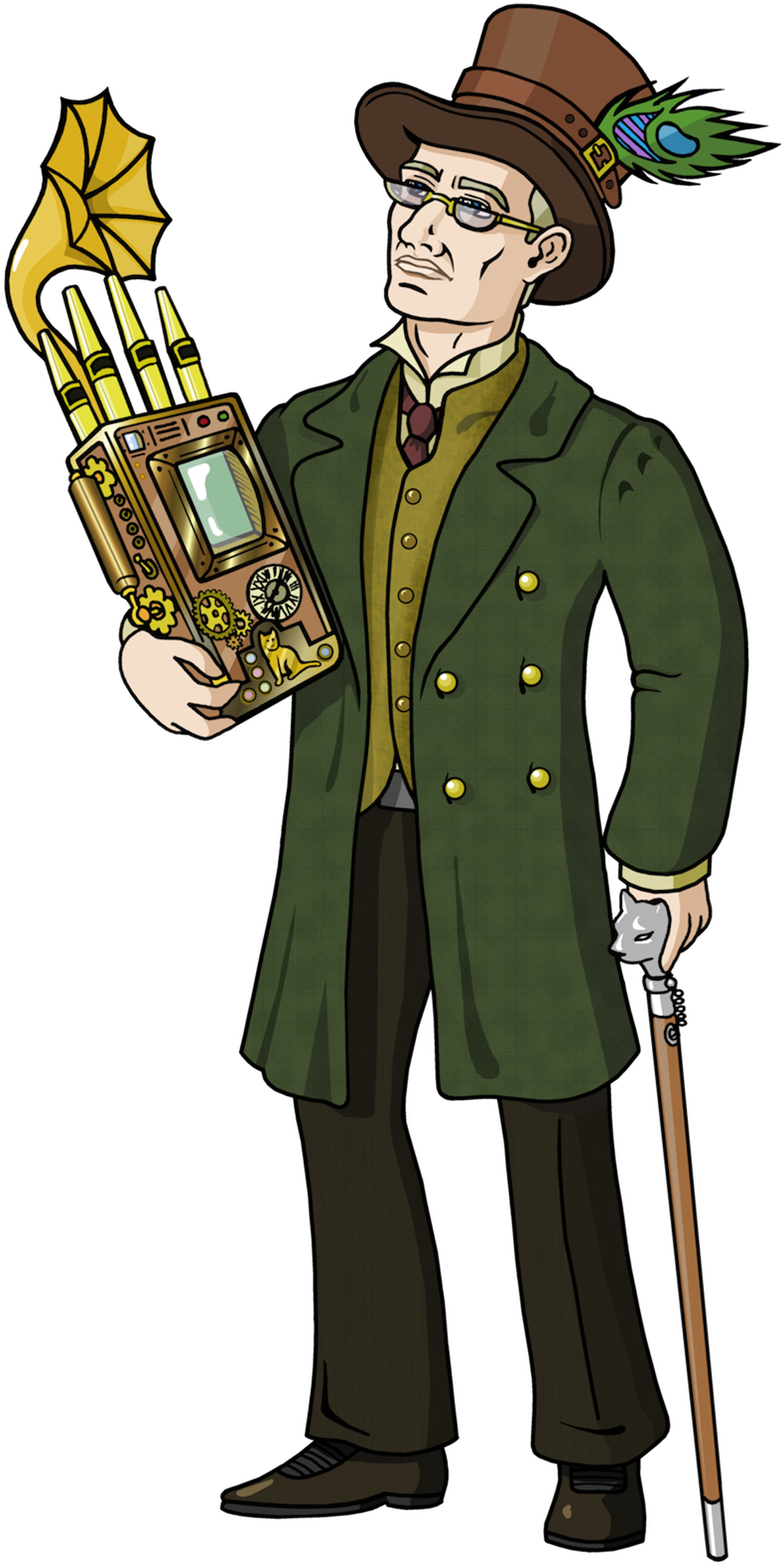 Becoming The Steampunk Victorian Gentleman - Victorian Gentleman Cartoon (1200x2403), Png Download