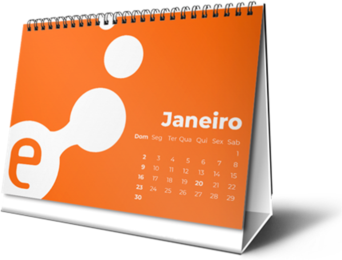 Impressão De Calendário De Mesa Com Wire-o - Graphic Design (800x800), Png Download