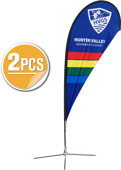 8ft Teardrop Flying Banner With Cross Base & Water - Banner (800x600), Png Download