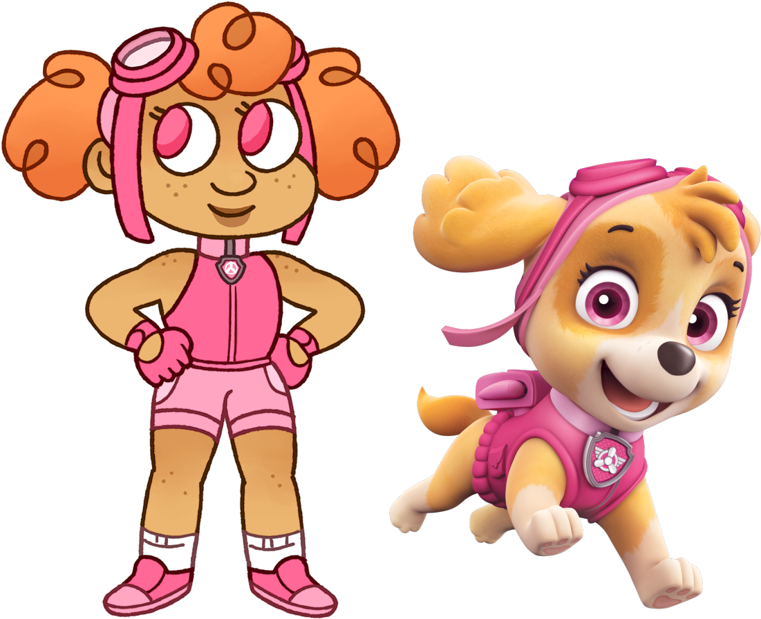 “ I Wanted To Draw Skye From Paw Patrol As A Human - Aniversário Skye Patrulha Canina (1280x1055), Png Download