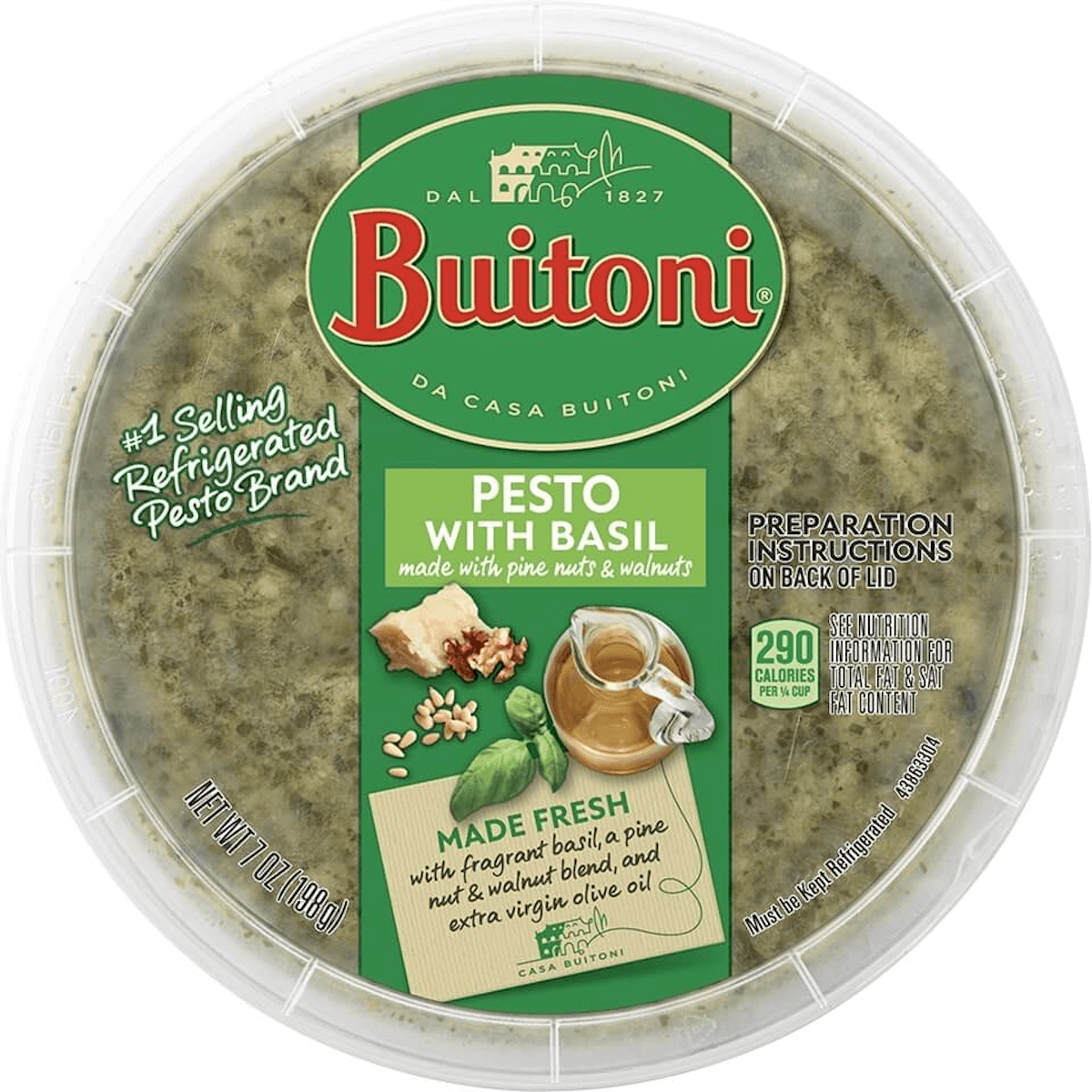 Buitoni® Refrigerated Sauce - Buitoni Pesto Recipe (1200x1200), Png Download