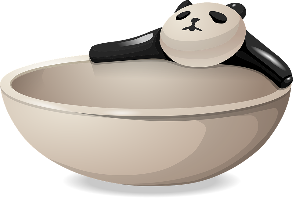 Panda Ceramic Bowl (960x653), Png Download