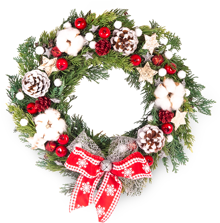 Red Christmas Wreath - Adventní Věnec Červený (800x900), Png Download