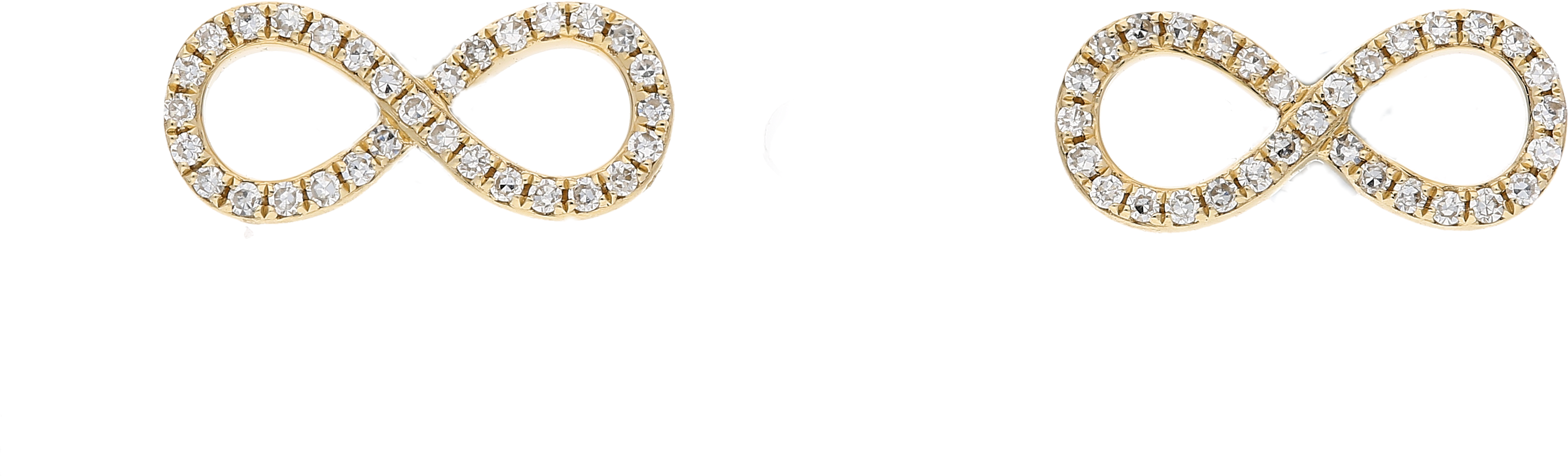 Diamond Infinity Earrings - Earrings (3623x3221), Png Download