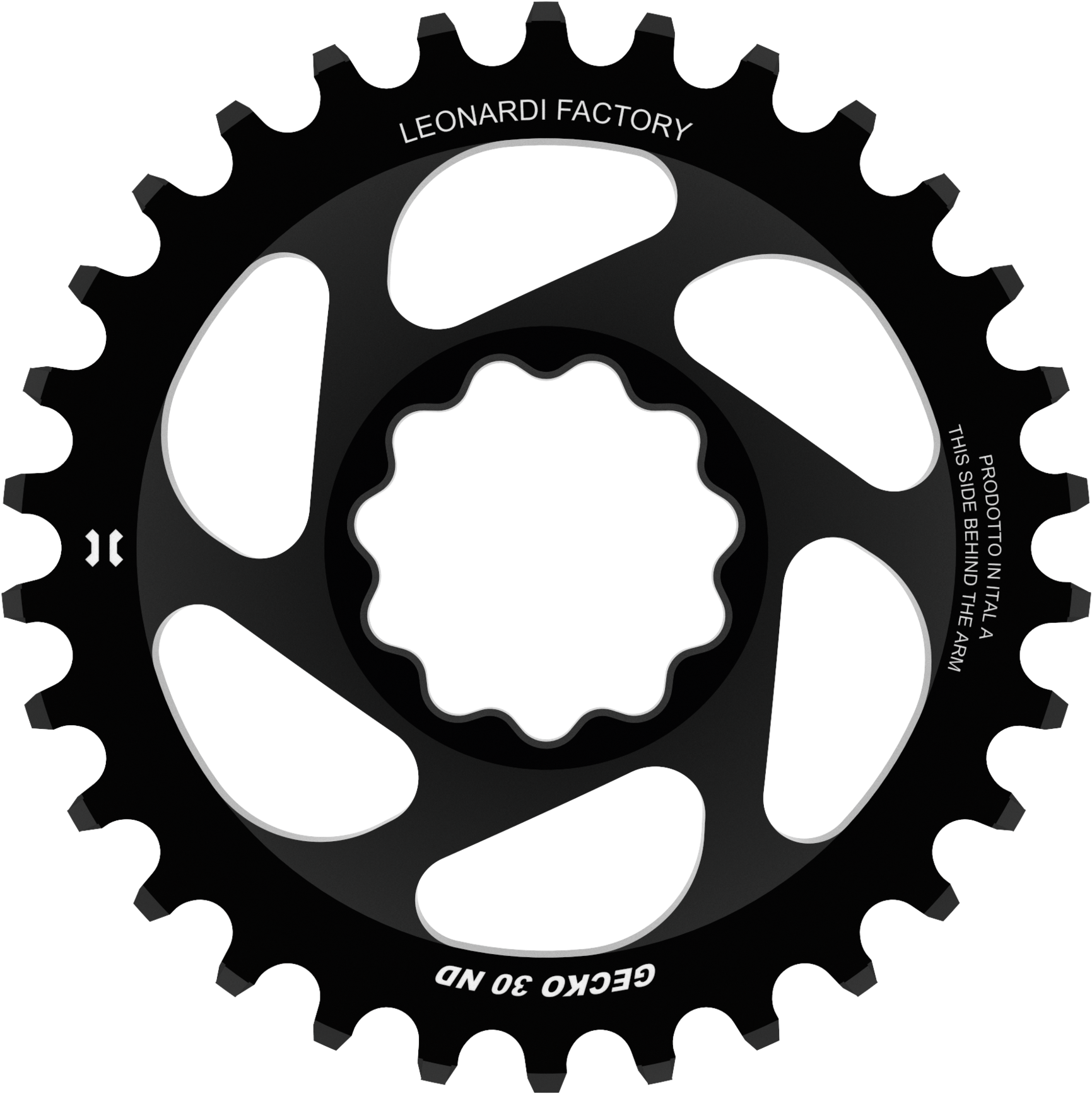 Gecko Rotor Cpt - Narrow Wide Chainring 104bcd (2048x1946), Png Download