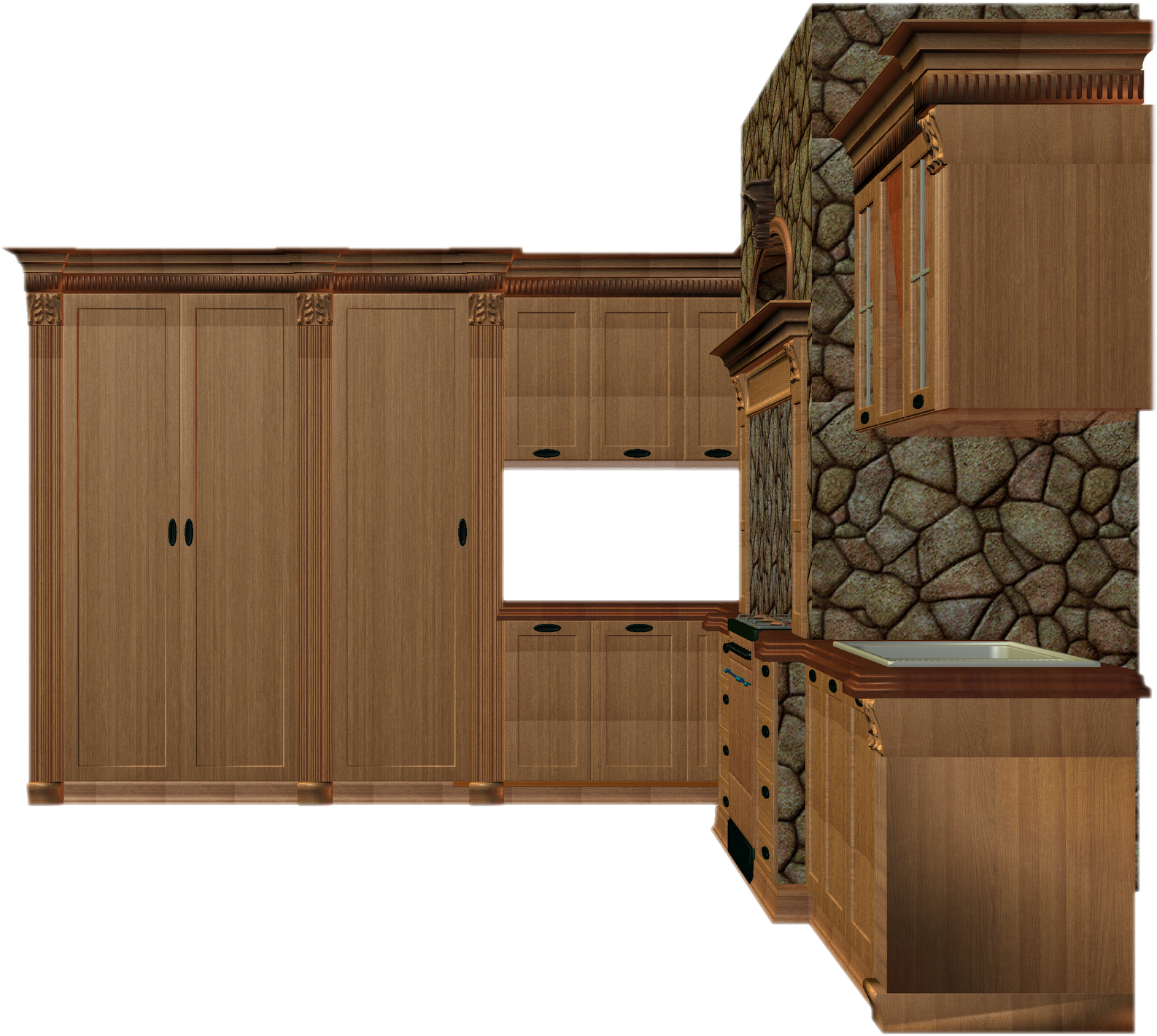 Kitchen Home Png (1600x1482), Png Download