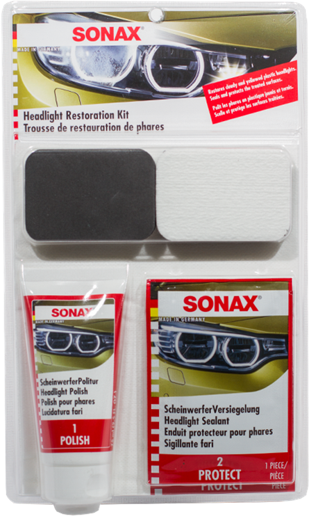 405941-745 Headlight Restoration Kit - Sonax 405941 1 Set (1100x1100), Png Download