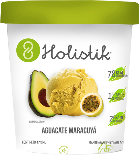 Aguacate Maracuyá - Helado Holistik (800x800), Png Download