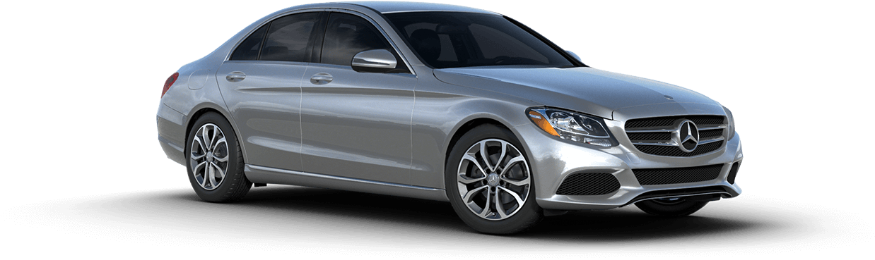 Iridium Silver Metallic - 2017 Mercedes Benz C Class Sedan White (1300x438), Png Download