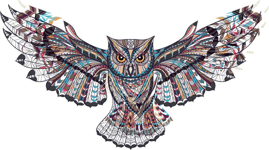 Owl Room Cute Wall Sticker Tattoo Decal Clipart - Neck Tattoo Design Png (1134x1134), Png Download