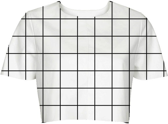 Grid Cropped Tee - Active Shirt (700x700), Png Download