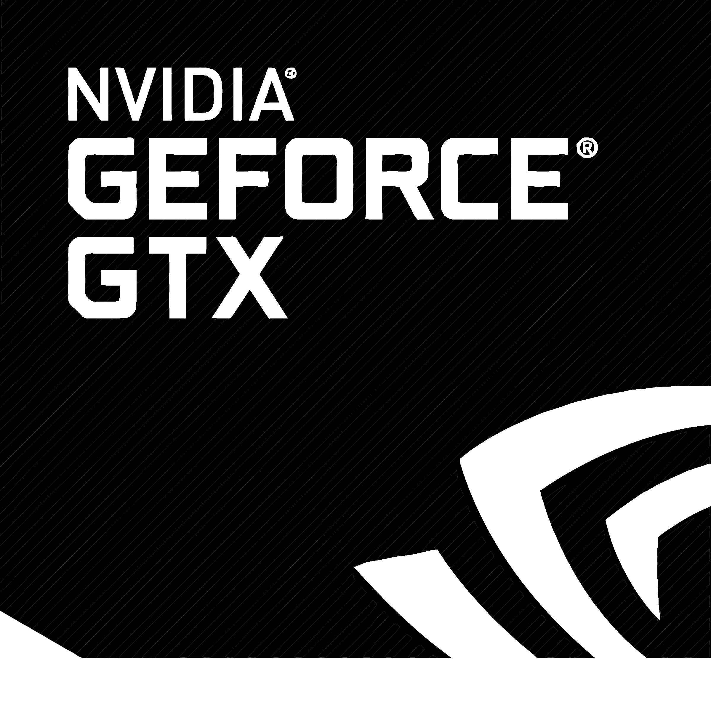 Geforce Experience Logo Black And White - Nvidia Logo Black And White (2400x2400), Png Download