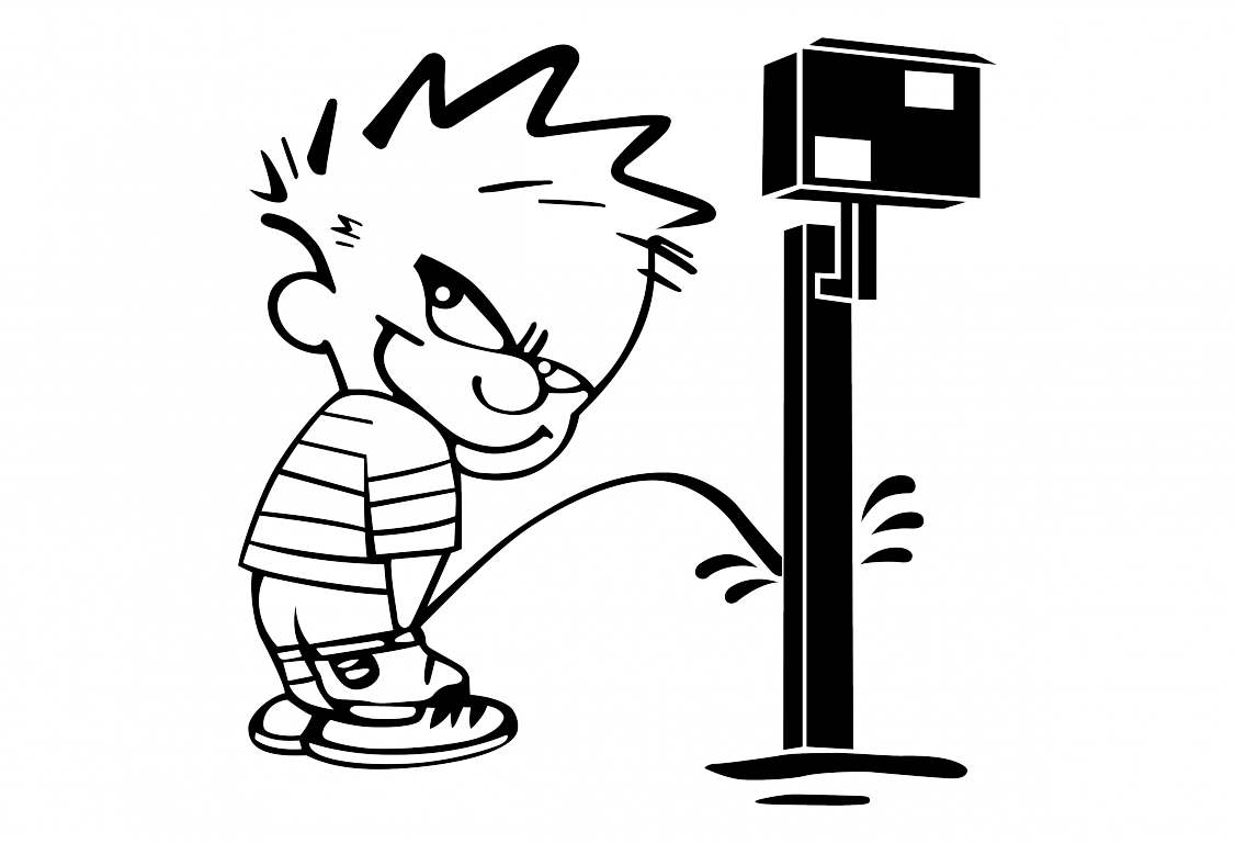 Calvin Shows What He Thinksabout Speed Cameraschoose - Sticker (1126x768), Png Download