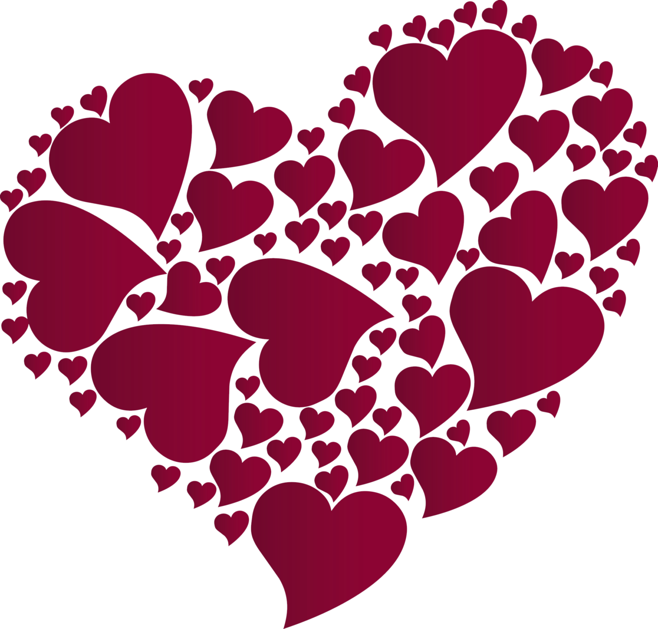 Hearts - Happiness Is Being Loved (1300x1242), Png Download