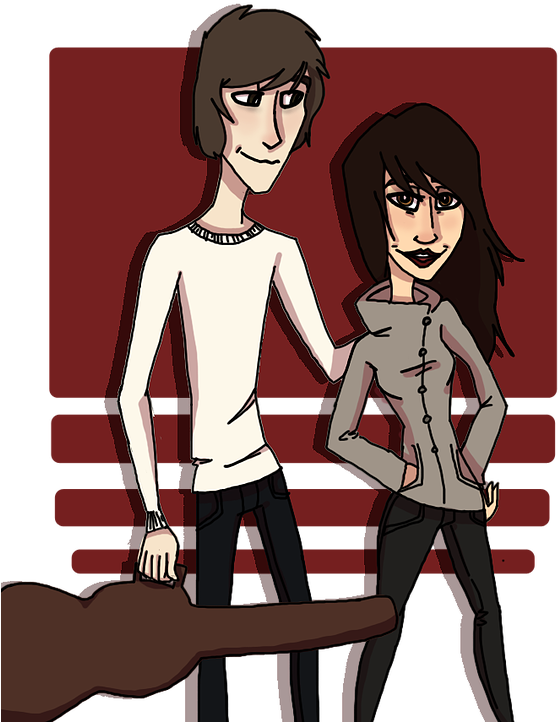 Girlgang Copy - Cartoon (608x790), Png Download