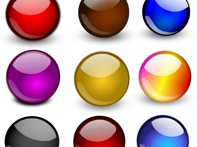 Orbs Clipart Blue - Glossy Ball Vector (640x480), Png Download