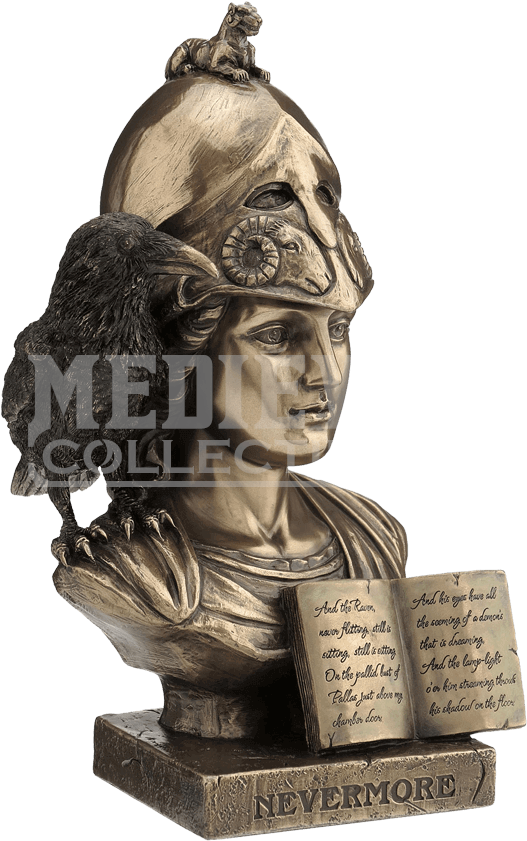 Bronze Pallas Athena Nevermore Raven Bust - Pallas Athena Raven (850x850), Png Download
