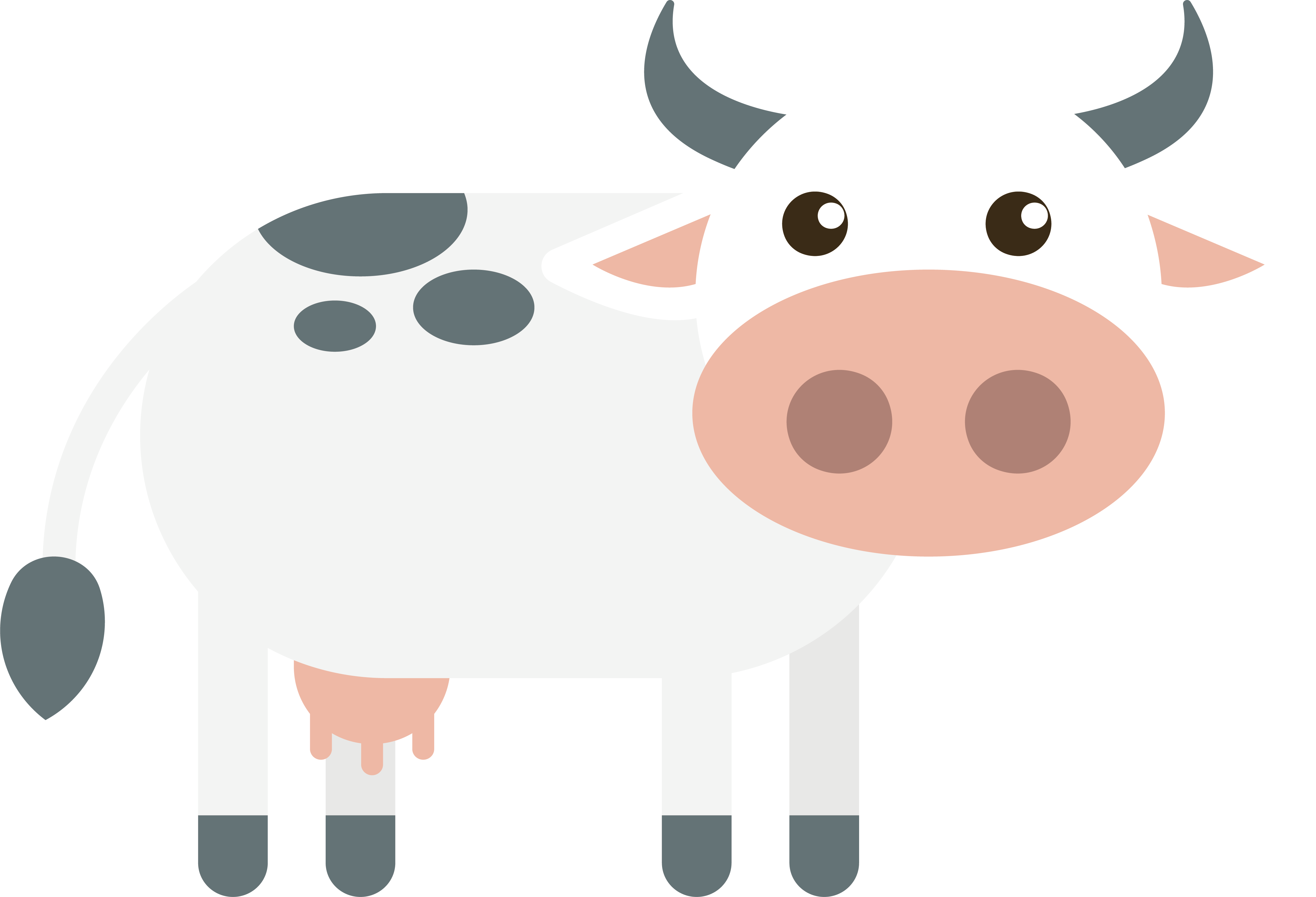 Cattle Clipart Little Cow - Domestic Pig (4522x3081), Png Download