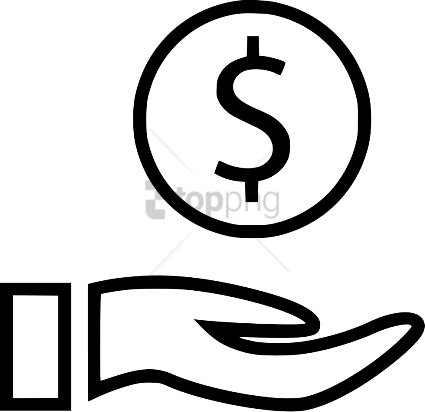Free Png Hand With Dollar Sign Png Image With Transparent - Dollar Sign Png White (850x824), Png Download